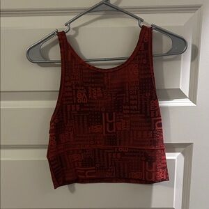 lululemon athletica Patterned Red Crop Top